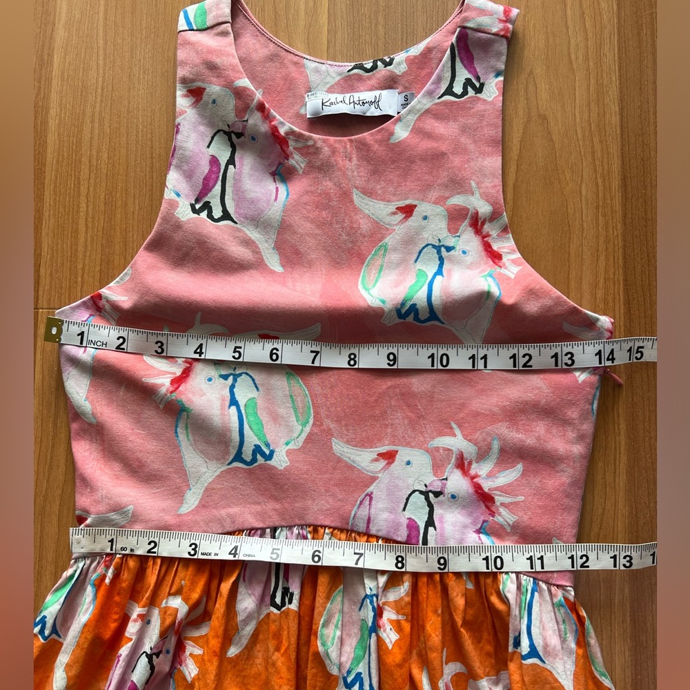 Rachel Antonoff Pink and Orange Maxi Dress with Playful Print - Picture 5 of 16